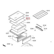 Стеклянная полка холодильника Bosch KGN3/KG3