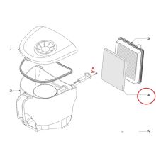 Поролоновый фильтр для пылесоса Philips 130x110 мм