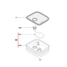 Бак для кофе кофеварки Philips HD7767 и HD7761