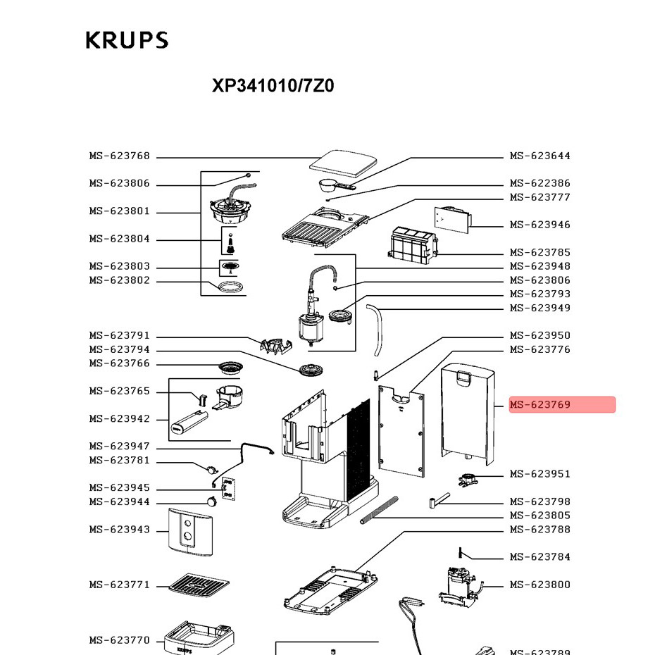 Крупс как снять крышку Контейнер для воды кофеварки Krups XP34* AliExpress