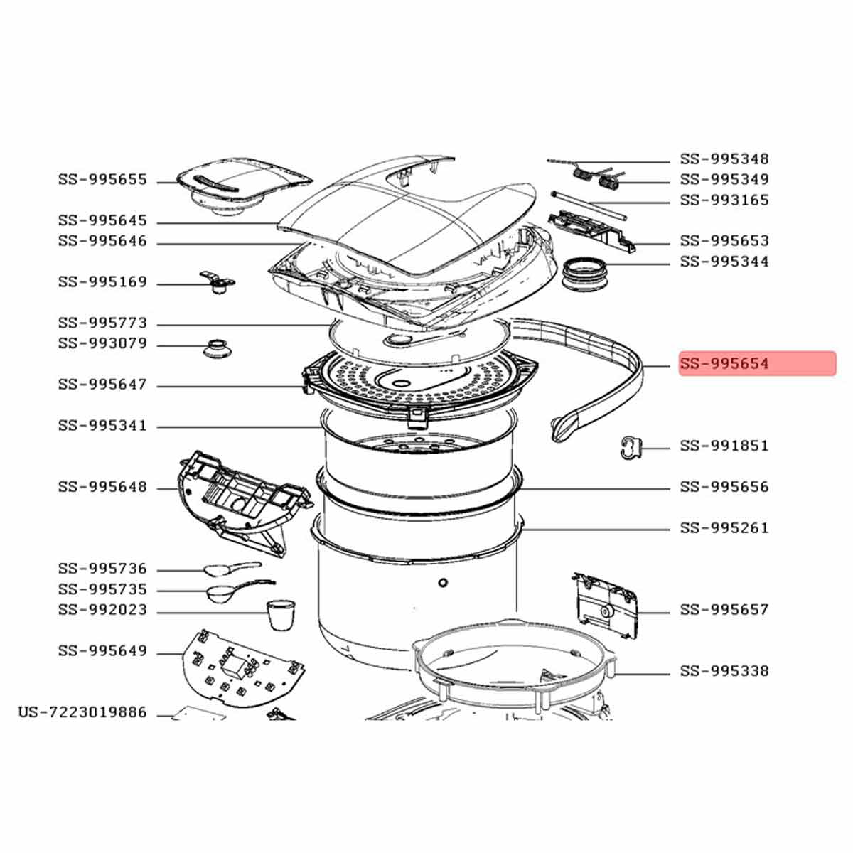 Ручка мультиварки Tefal RK705.. ️ купить по цене 590 р.