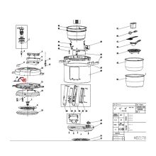 Стоп-пластина крышки мультиварки Philips HD2178