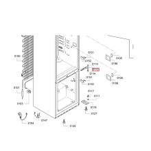 Шарнир средний для холодильника Bosch KG/KGV/KGE