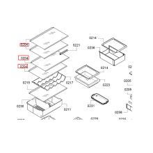 Стеклопанель холодильника Bosch KGE39A