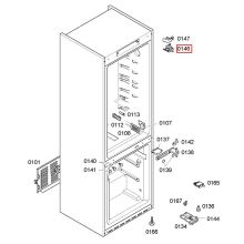 Дверной шарнир для холодильников Bosch KGN57..