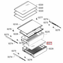 Стеклопанель холодильника Bosch KGD5/KGN5..