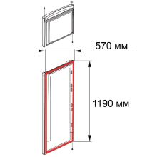 Уплотнитель двери холодильника Indesit, 570х1190 мм