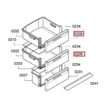 Крышка ящика холодильника Bosch KG36.., KG39..