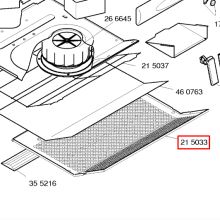 Металлический фильтр вытяжки Bosch DHU52.., Siemens LU10..