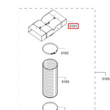 Разветвитель плоского воздуховода вытяжки Bosch DWW06346.., DHZ5495/01