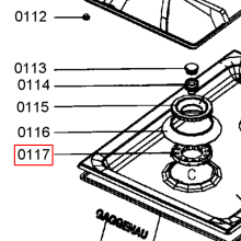 Большой рассекатель пламени плиты Gaggenau KG35.., VG35..