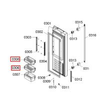 Дверной балкон холодильника Bosch KMF40A/KMF40S