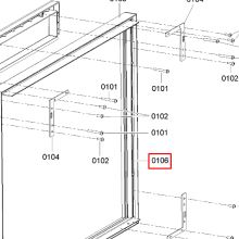 Левая планка СВЧ Gaggenau BA266232/01