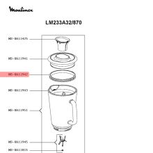 Уплотнитель крышки чаши блендера Moulinex LM233A32