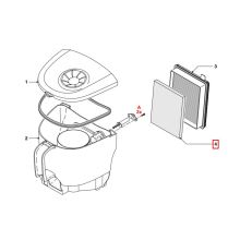 Микрофильтр выходной 145x110мм пылесоса Philips